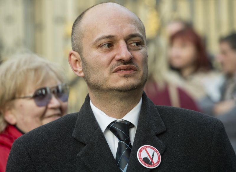 Předseda Bloku proti islámu Martin Konvička. 