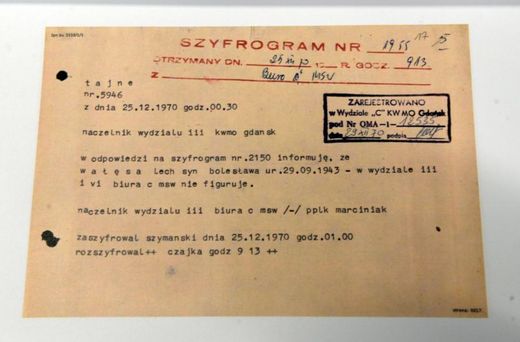 Složka s dokumenty o údajné spolupráci Lecha Walesy s tajnou policií.