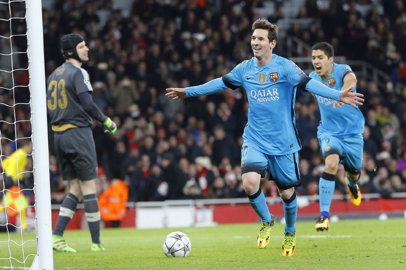 Radující se Lionel Messi. 