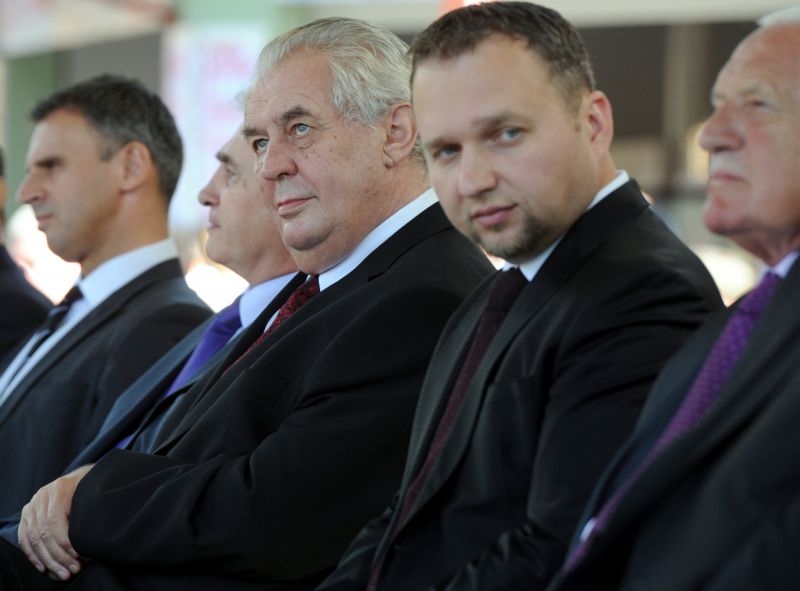 Miloš Zeman a Marian Jurečka (vpravo).