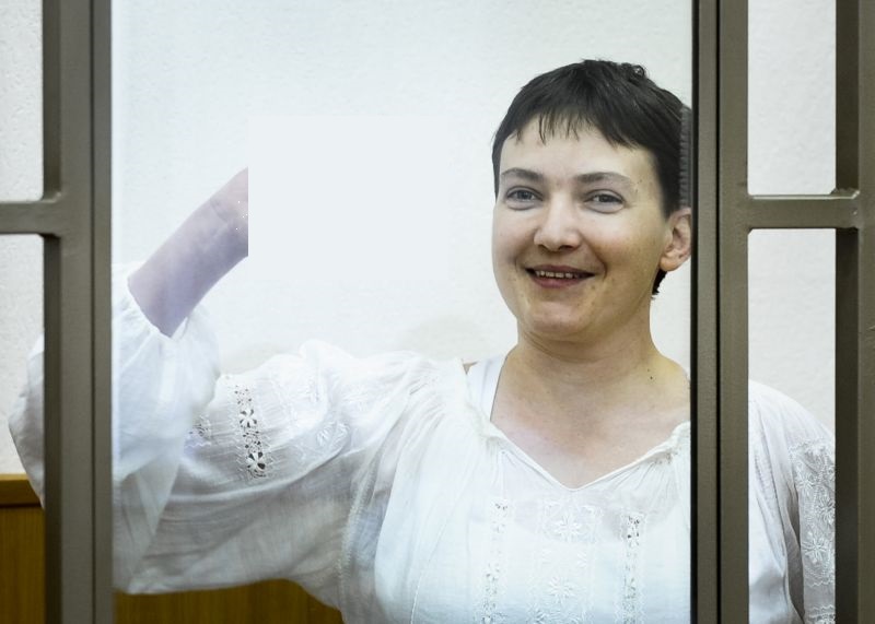 Ukrajinská letkyně Nadija Savčenková. Ukrajinská letkyně Nadija Savčenková.