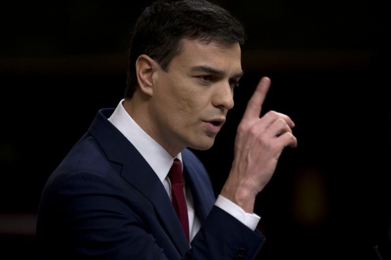 Vůdce španělských socialistů Pedro Sánchez.