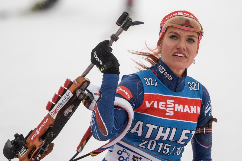 Biatlonistka Gabriela Soukalová. 