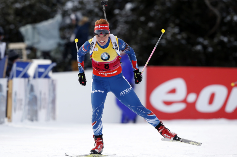 Gabriela Soukalová byla se čtvrtým místem ze sprintu spokojená.