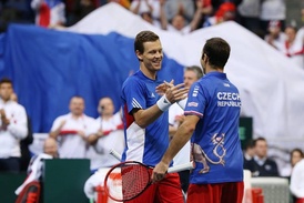 Tomáš Berdych s Radkem Štěpánkem.