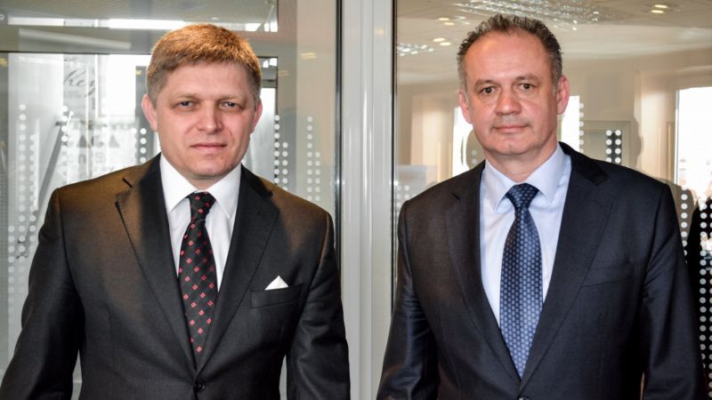 Robert Fico a Andrej Kiska.