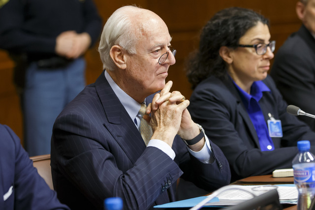 mocněnec OSN pro Sýrii Staffan de Mistura.