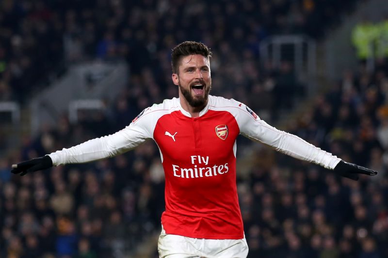Kanonýr Arsenalu Olivier Giroud. 