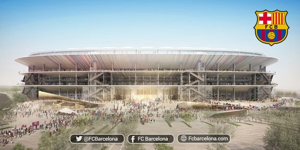 Nová podoba stadionu Nou Camp.
