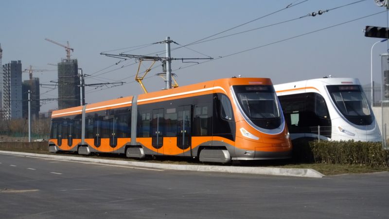 Tramvaj 27T vyvinutá plzeňskou Škoda Transportation.