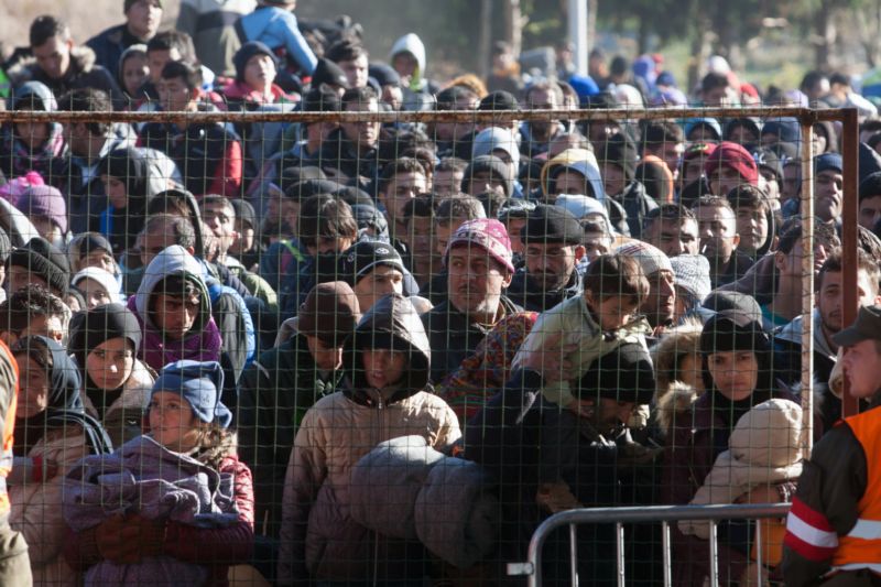 Migranti na slovinsko-rakouské hranici (ilustrační foto).