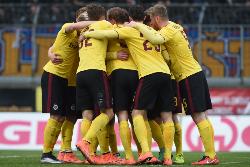 Radost fotbalistů Sparty.
