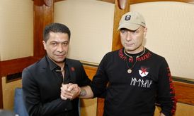 Předseda česko-afghánské obchodní komory Fawad Nadri s Danielem Landou.