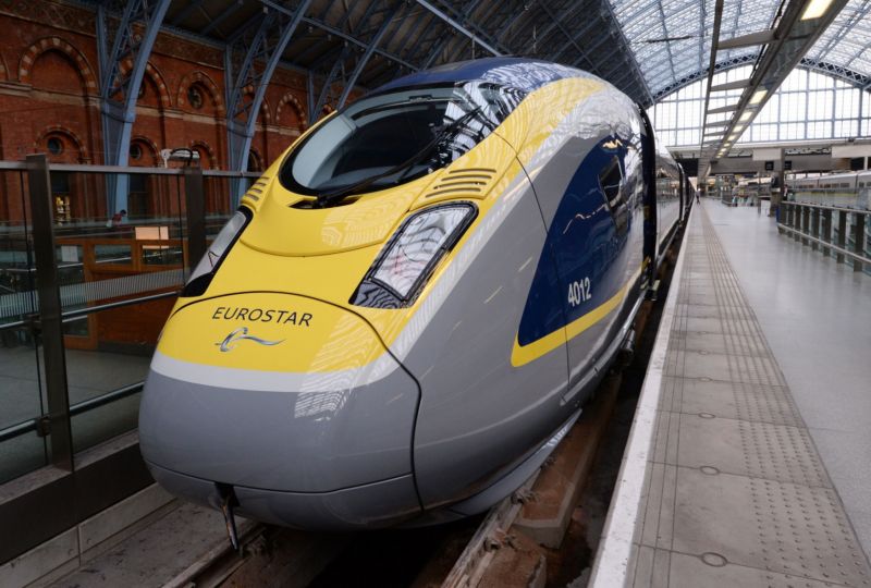 Vlaky Eurostar. 