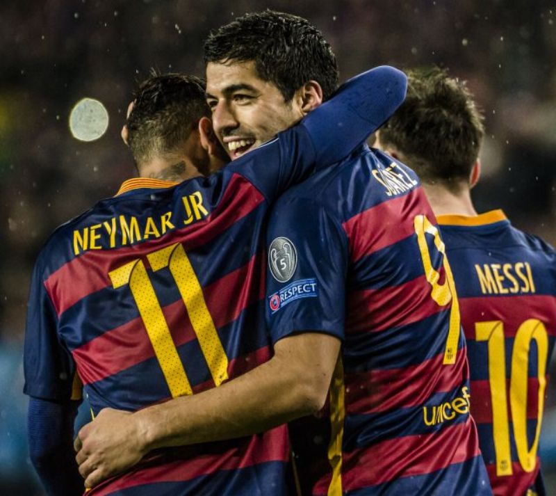 Obávané trio Messi, Neymar a Suárez. 