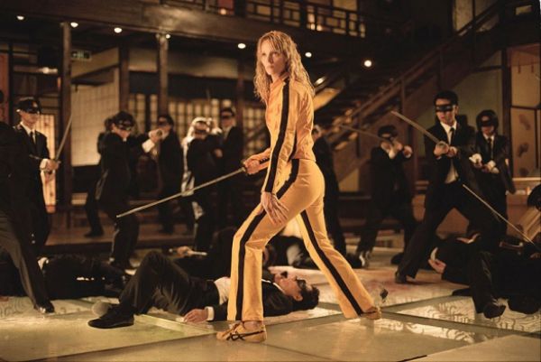 Uma Thurman ve filmu Kill Bill má na nohou model Onitsuka Tiger Tai Chi LE.