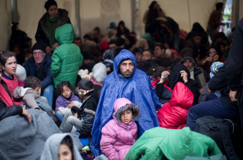 Migranti na hranicích Řecka a Makedonie. Migranti na hranicích Řecka a Makedonie.