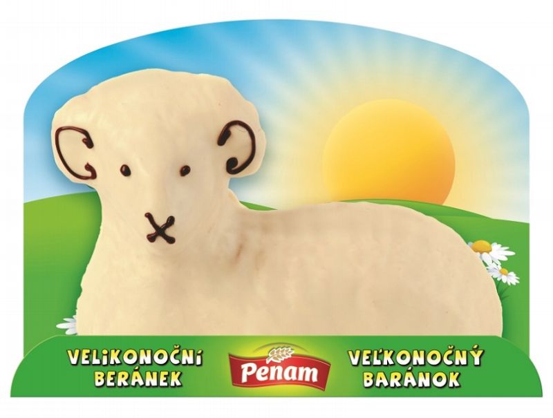 Hotový beránek od Penamu. Stačí ho už jen ozdobit mašličkou.