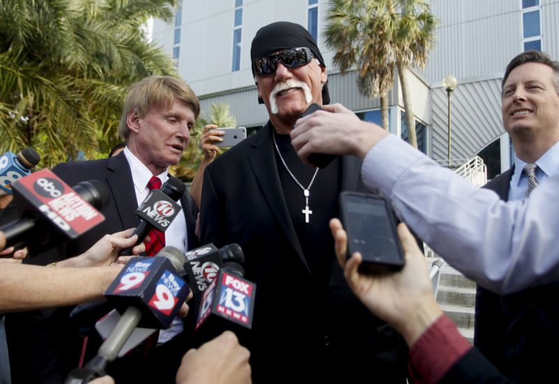 Hulk Hogan po vyhraném soudním sporu.