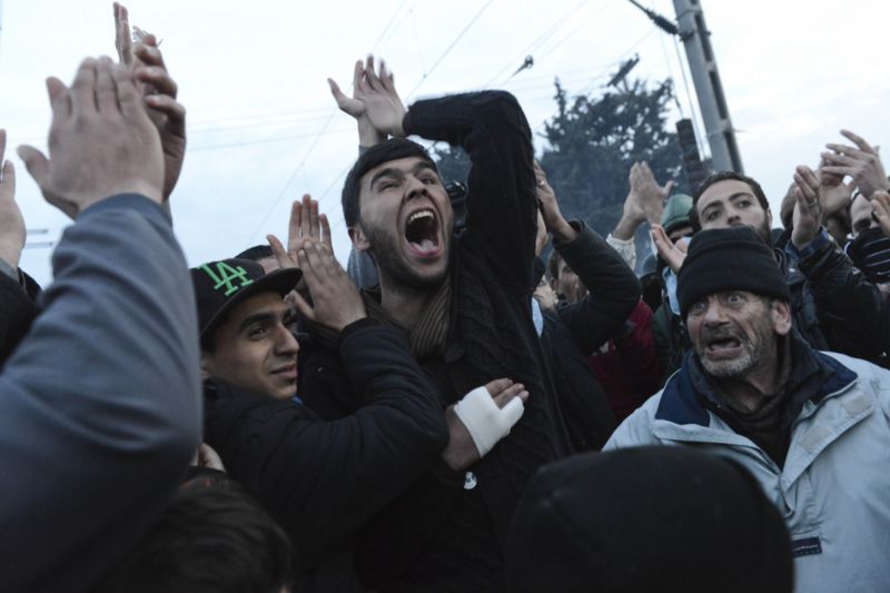 Migranti v Řecku.