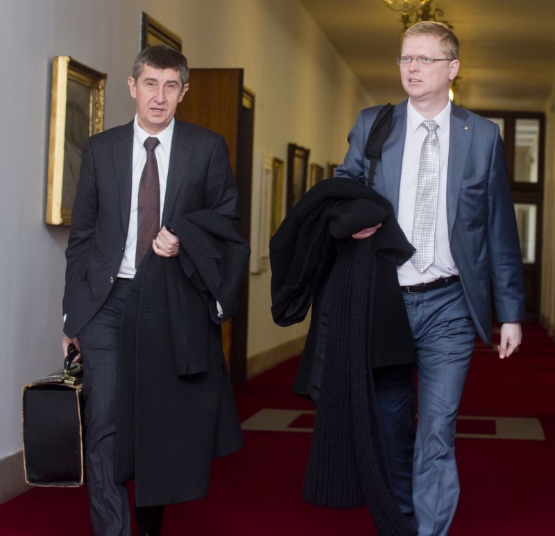 Ministr financí a šéf hnutí ANO Andrej Babiš a vícepremiér a předseda lidovců Pavla Bělobrádka.