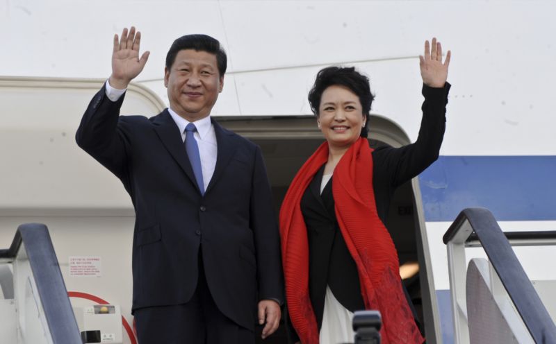 Si Ťin-pching se svou manželkou Peng Liyuan.