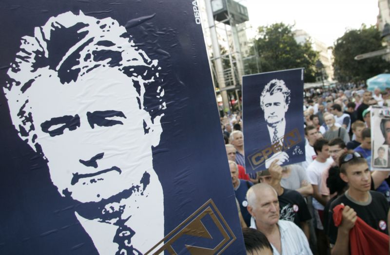 Protest na podporu Karadžiče (ilustrační foto).