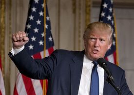 Republikánský prezidentský kandidát Donald Trump.