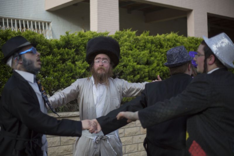 Oslavy svátku purim v Izraeli.