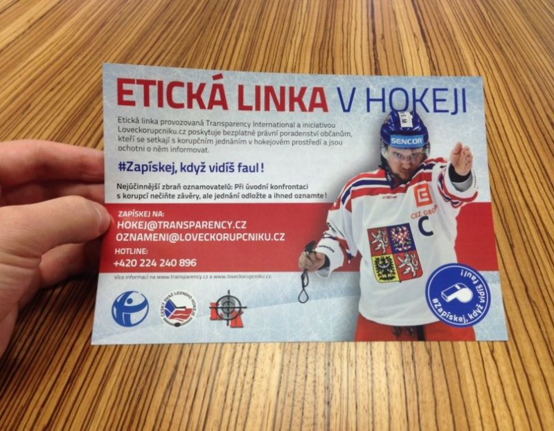 Hokej bojuje proti korupci.