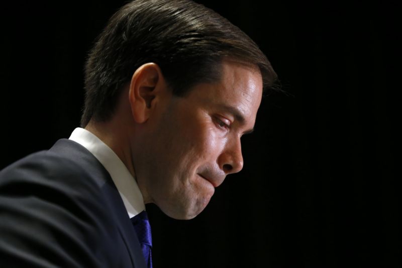 Neúspěšný kandidát na prezidenta USA Marco Rubio. Neúspěšný kandidát na prezidenta USA Marco Rubio.