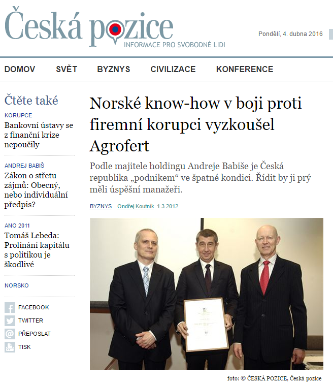 Snímek na serveru Česká pozice.