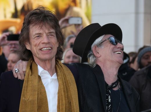 Vlevo na snímku Mick Jagger a Keith Richards.