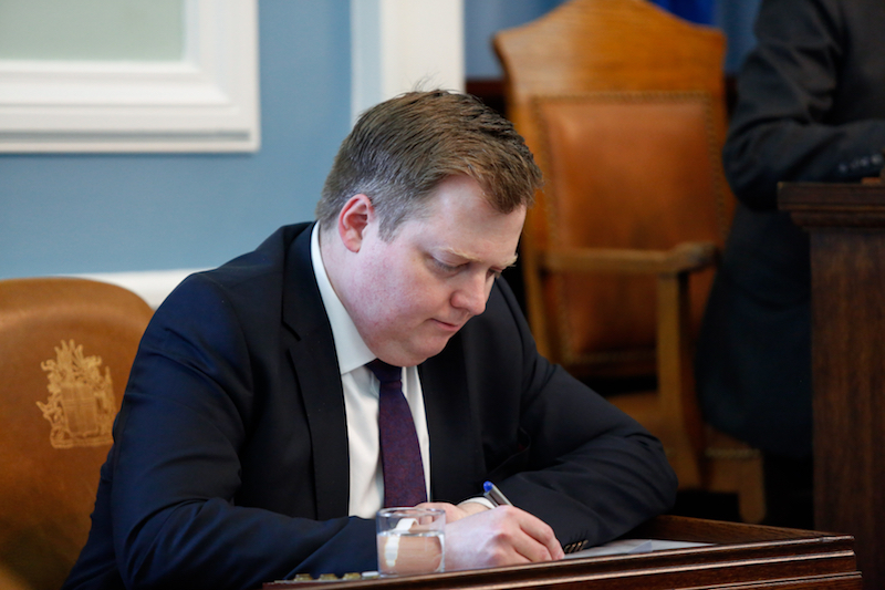 Islandský premiér Davíd Gunnlaugsson.