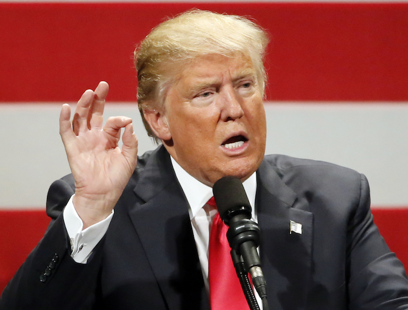 Republikánský kandidát na prezidenta Spojených států Donald Trump.