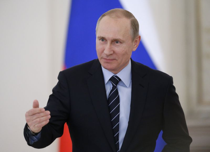 Vladimir Putin má důvod k úsměvu. Vladimir Putin má důvod k úsměvu.