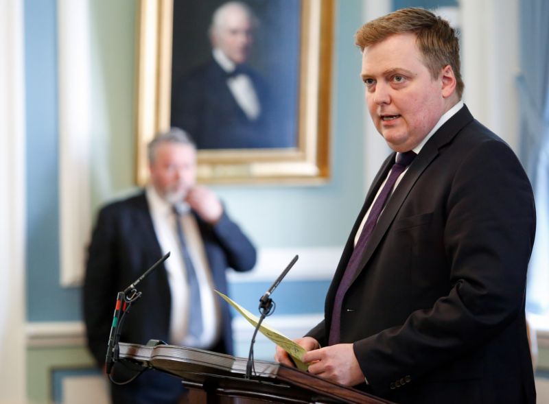 Premiér Sigmundur Davíd Gunnlaugsson.