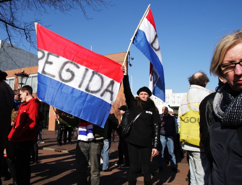 Jeden z protestů Pegidy.