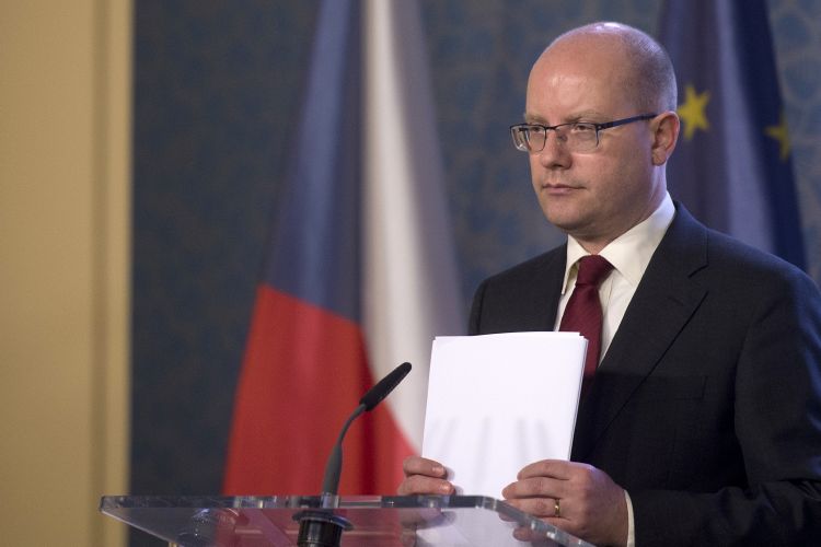 Premiér Bohuslav Sobotka (ČSSD).