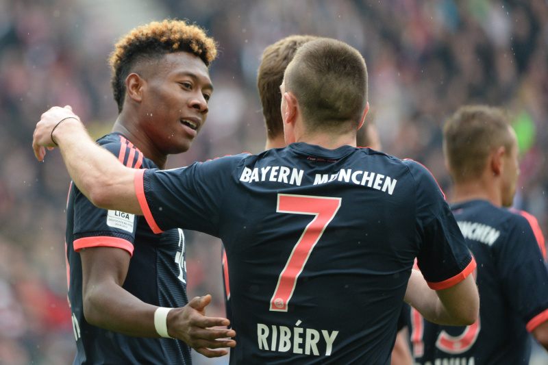 Radost fotbalistů Bayernu Mnichov.