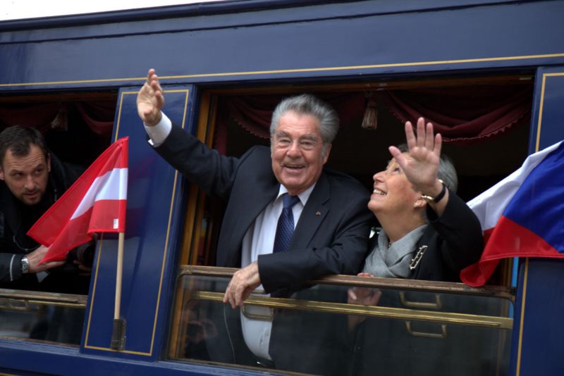 Rakouský prezident Heinz Fisher na návštěvě v Česku. 
