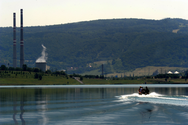 Jezero Milada, důl Chabařovice.