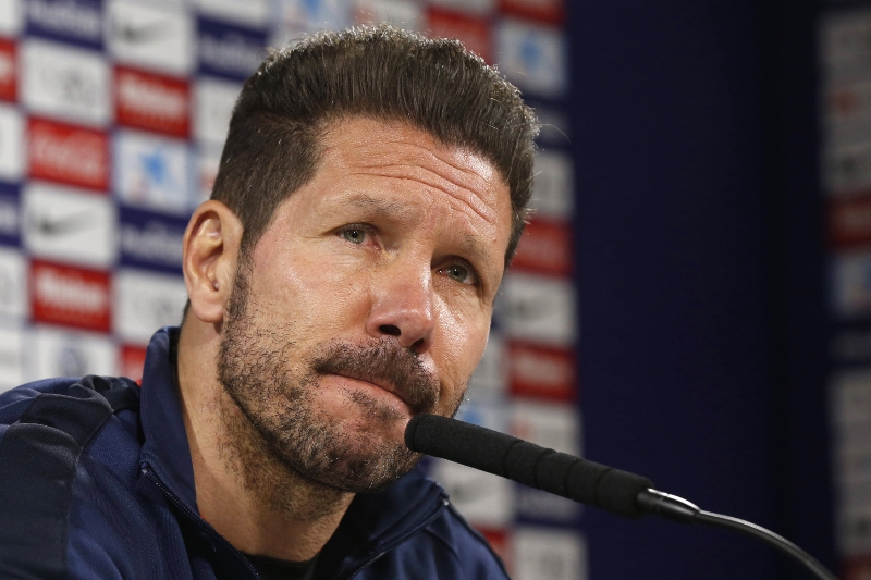 Argentinský trenér Atlética Madrid Diego Simeone.