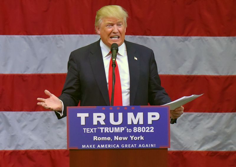 Prezidentský kandidát Donald Trump. 
