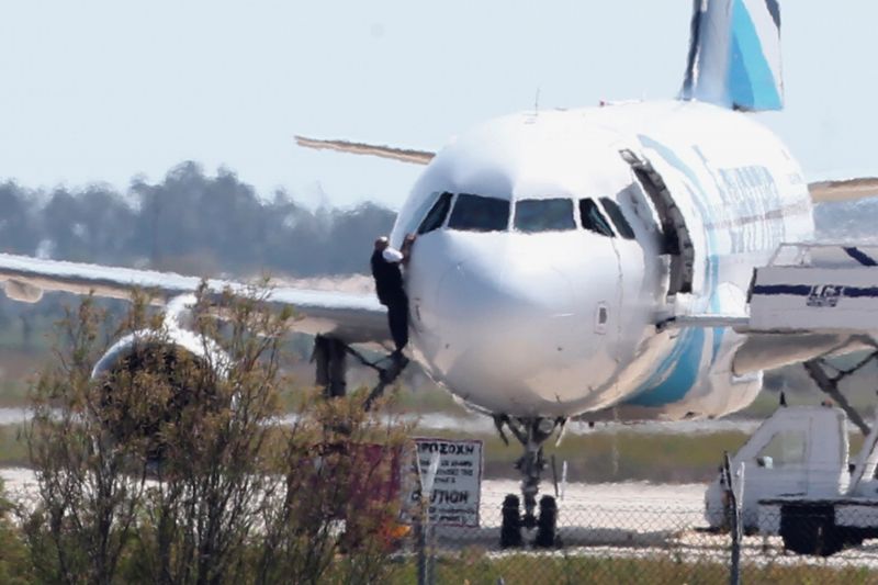 Unesené letadlo EgyptAir.