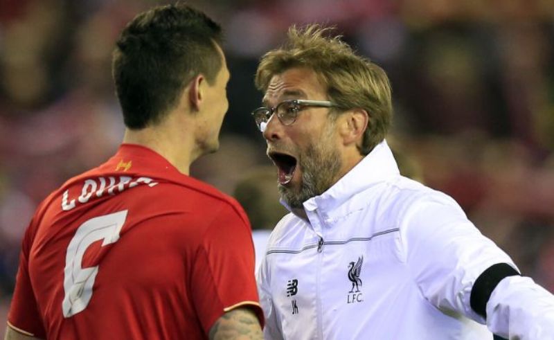 Jürgen Klopp a Dejan Lovren.