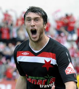 Pavel Fořt v dresu Slavie (foto z roku 2009).