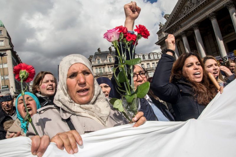 Bruselský pochod proti terorismu a nenávisti, Belgie.