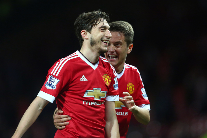 Fotbalisté Manchesteru United slaví výhru.