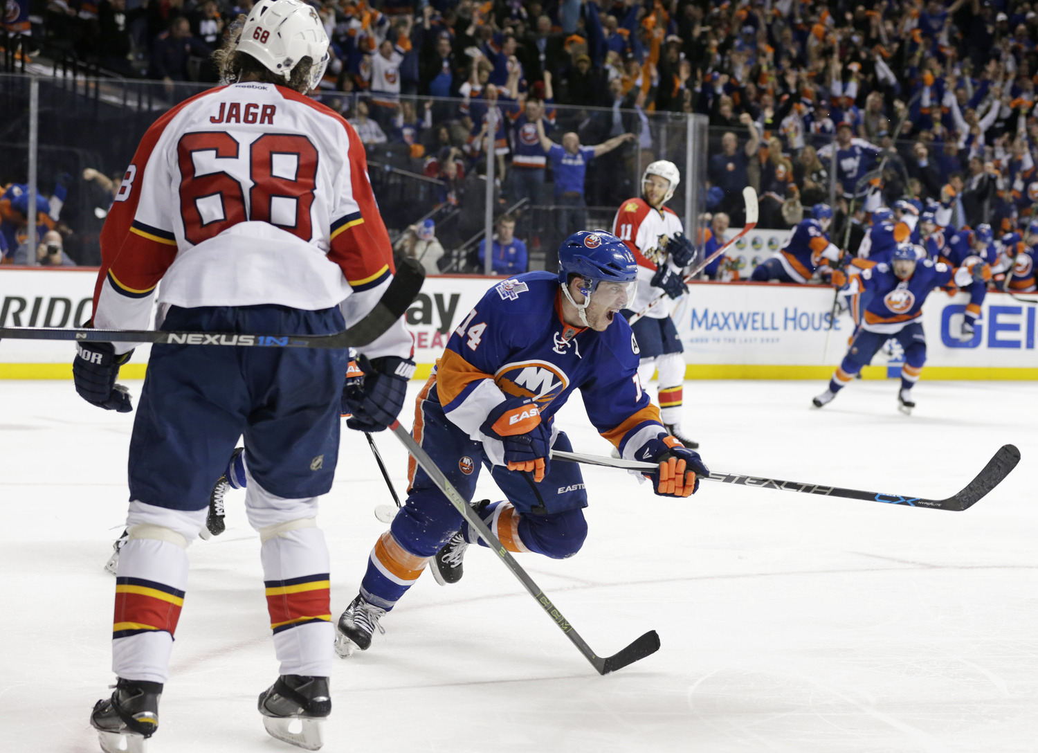 Jaromír Jágr v utkání proti Islanders.